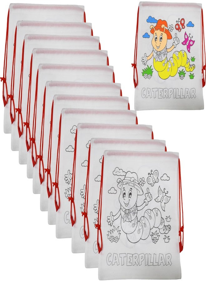 Asera حقائب تلوين أسيرا، هدايا تذكارية لأعياد الميلاد، حقائب ظهر، حقائب دوري، حقائب هدايا | مجموعة من 12 قطعة | المقاس: 14 × 11 بوصة | للأطفال - Image 1